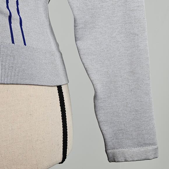 Fabletics Winnie Seamless Panel Track Jacket in Gray Yellow | Women's Small - Picture 4 of 16